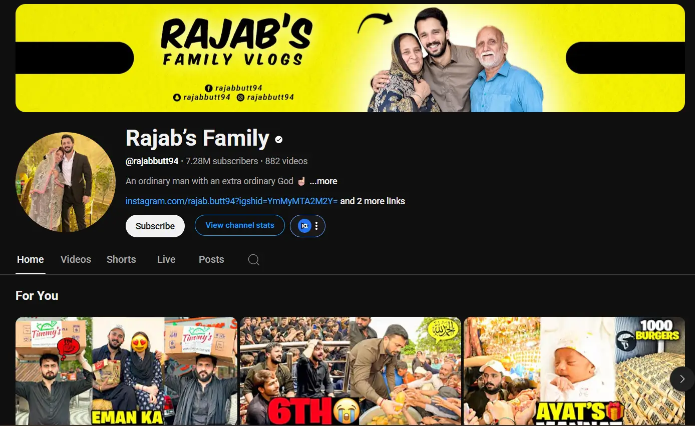 rajab butt family vlog