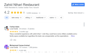 zahid nihari reviews